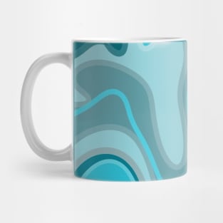 Abstract blue waves Mug